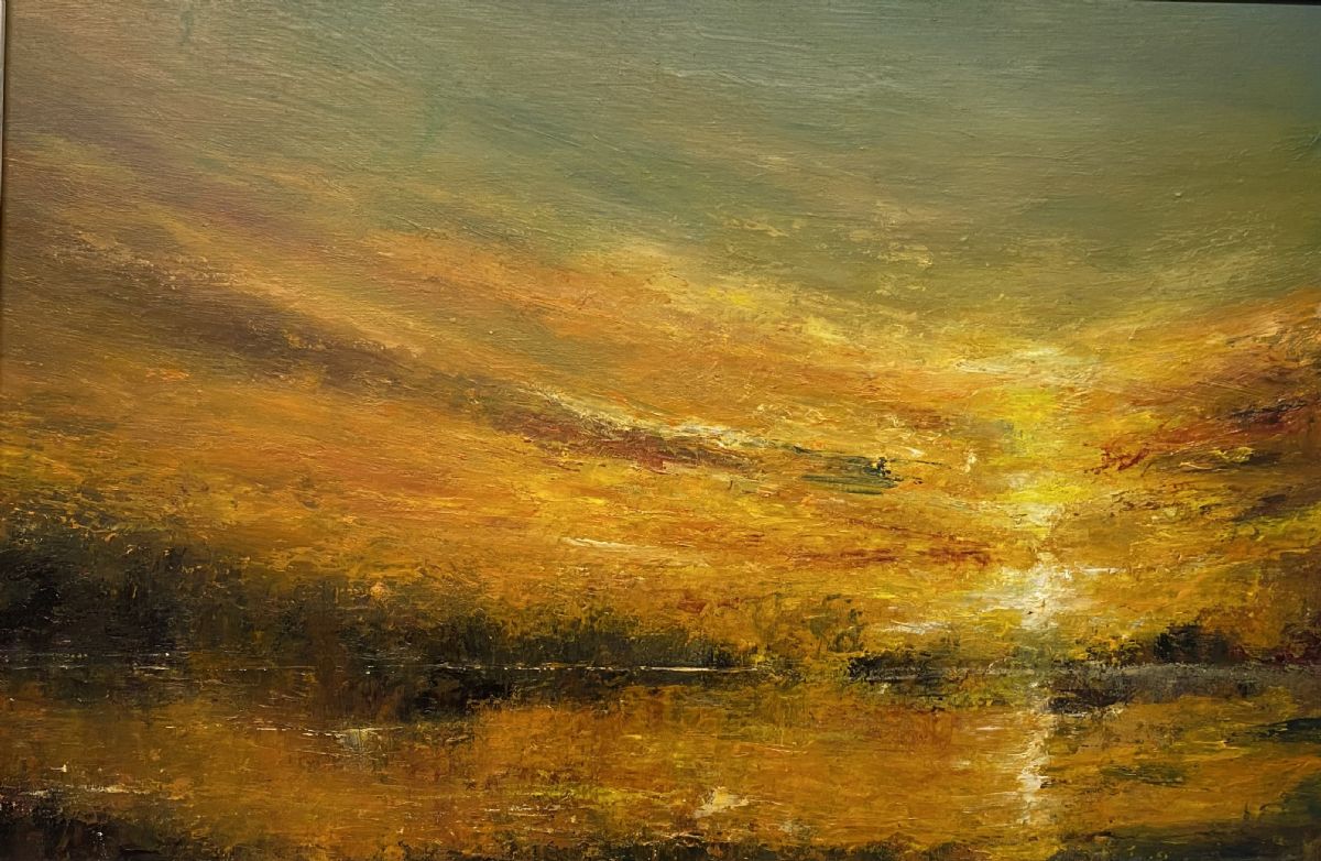 Painting of Cornish Sunset by artist John Graver