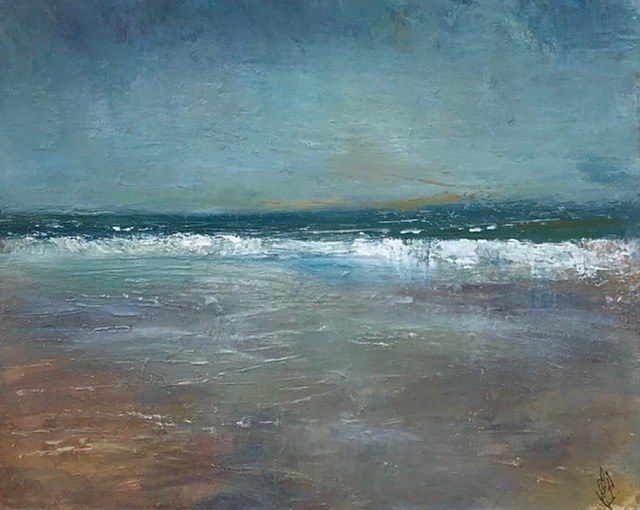 Calm - oil painting by Cornish  based artist John Graver